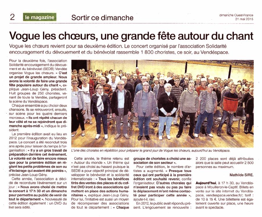 Ouest france 31 05 2015